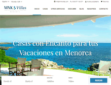 Tablet Screenshot of mnkvillas.com